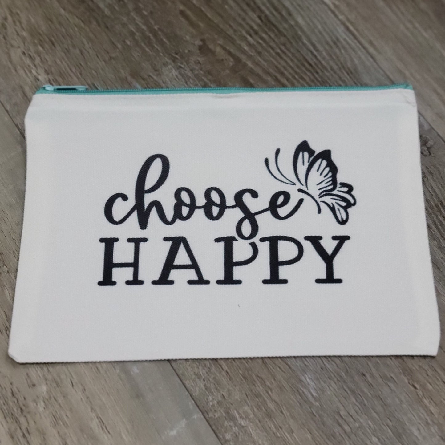 Choose Happy zip-closure bag