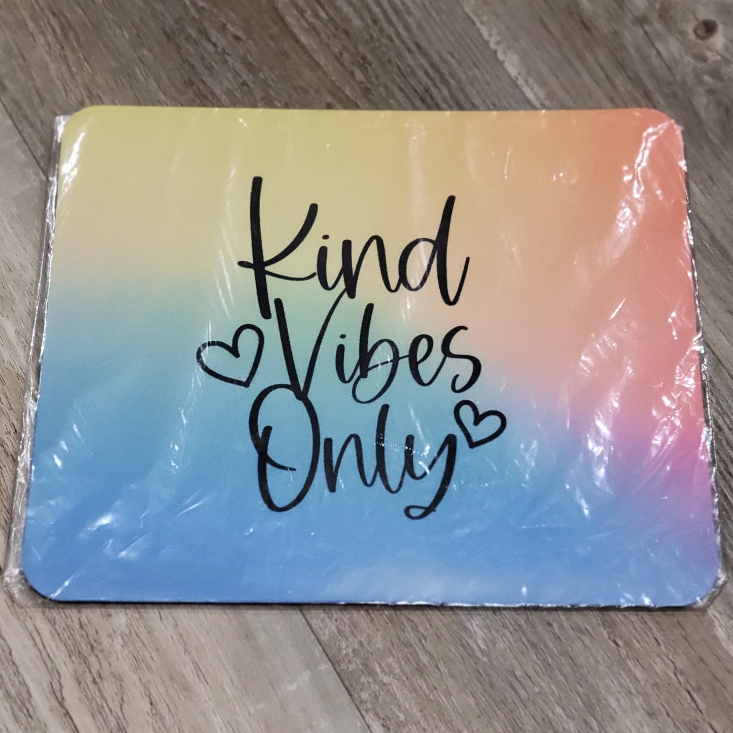 Kind Vibes Only colorful background Mousepad