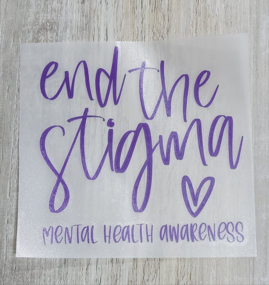End The Stigma Mental Health Awareness decal