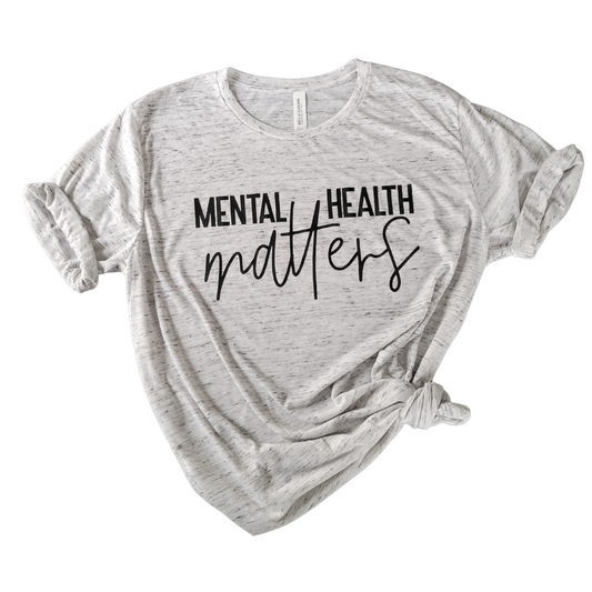 Mental Health Matters White Marble Tee